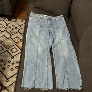 Women's Light Blue Wide-Leg Jeans